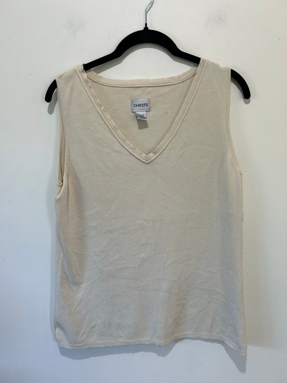 Chico's cream tank size M (1) minimalist neutral work office